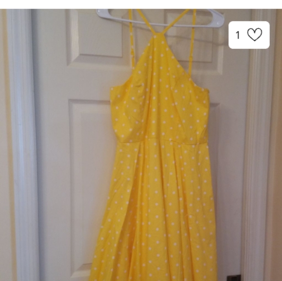 YELLOW POLKA DOT SUNDRESS - Picture 1 of 2
